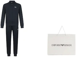 Shop Emporio Armani EA7 黑色純色印花休閒運動套裝組 8NPV51-PJ05Z-1200
