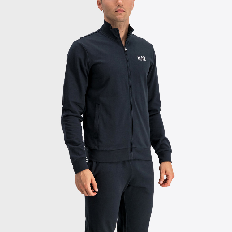 Purchase Emporio Armani EA7 Black Solid Print Casual Tracksuit Set 8NPV51-PJ05Z-1200