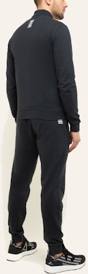 Emporio Armani EA7 Black Solid Print Casual Tracksuit Set 8NPV51-PJ05Z-1200 1