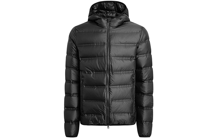 Order エンポリオアルマーニ EA7 ブラック ソリッド ジップアップ フード付き パファージャケット 6GPB64-PNN3Z-1200