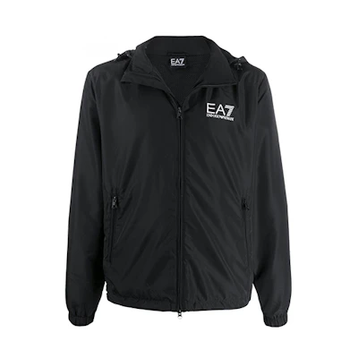 Emporio Armani EA7 Black Stand Collar Zip-Up Sports Jacket 3HPB03-PN28Z-1200