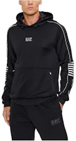 Emporio Armani EA7 Black Striped Print Pullover Hoodie 6RPM06-PJ16Z-1200 Emporio Armani EA7 Black Striped Print Pullover Hoodie 6RPM06-PJ16Z-1200