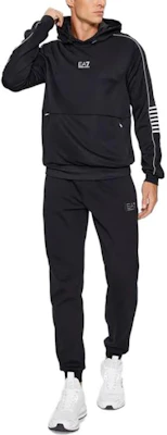 Emporio Armani EA7 Hoodie Hitam Corak Belang. 6RPM06-PJ16Z-1200 Lookbook Emporio Armani EA7 Hoodie Hitam Corak Belang. 6RPM06-PJ16Z-1200