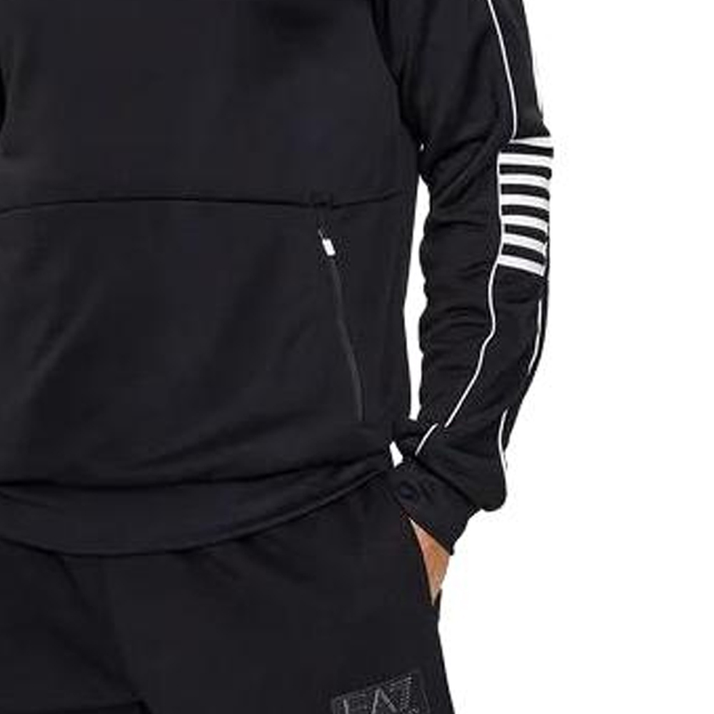 Details for Emporio Armani EA7 Hoodie Hitam Corak Belang. 6RPM06-PJ16Z-1200