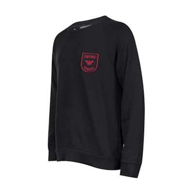 Emporio Armani EA7 Black Sweatshirt with Embroidered Logo Design 111062-2R571-00020