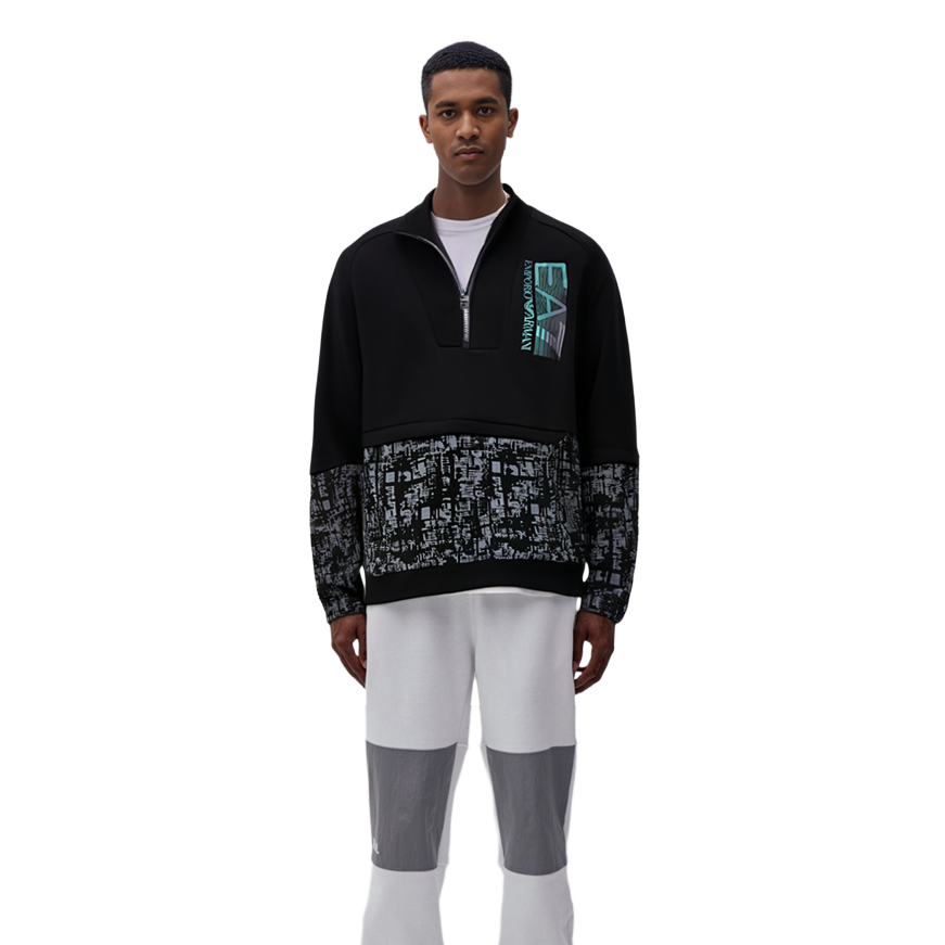 Emporio Armani EA7 Black Sweatshirt with Logo and Numeric Print 6LPM28-PJ07Z-1200 圖 6