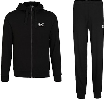 Emporio Armani EA7 Black Tracksuit - Logo Print Jacket and Pants Set. 8NPV80-PJ05Z-1200 Order Emporio Armani EA7 Black Tracksuit - Logo Print Jacket and Pants Set. 8NPV80-PJ05Z-1200