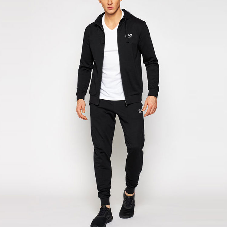 Purchase Emporio Armani EA7 Black Tracksuit - Logo Print Jacket and Pants Set. 8NPV80-PJ05Z-1200