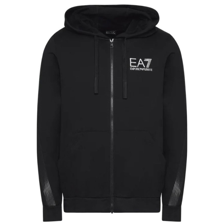 Emporio Armani EA7 Black Zip-Up Hoodie Jacket 3LPM68-PJ05Z-1200