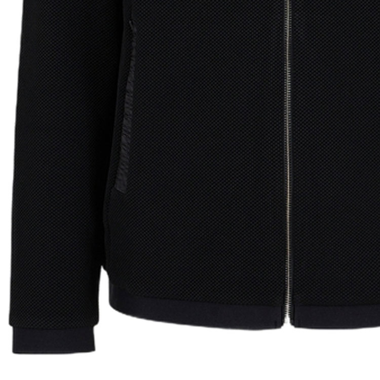 Sizing Emporio Armani EA7 Hoodie Hitam Zip-Up dengan Cetakan Huruf dan Angka 3DPM12-PJG1Z-1200