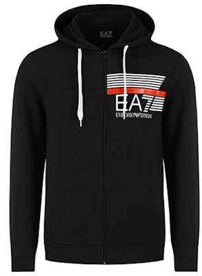 Emporio Armani EA7 Hoodie Hitam dengan Resleting dan Logo Print 3HPM54-PJ05Z-1200 Order Emporio Armani EA7 Hoodie Hitam dengan Resleting dan Logo Print 3HPM54-PJ05Z-1200