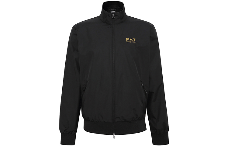 Emporio Armani EA7 Black Zip-Up Letter Logo Jacket 6HPB01-PN27Z-0208