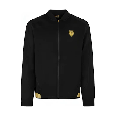 Emporio Armani EA7 Black Zip-Up Letter Print Long-Sleeve Jacket 6LPM95-PJHRZ-1200