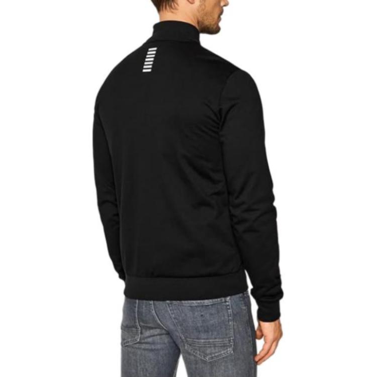 Details for Emporio Armani EA7 Hitam Zip-Up Logo Polo Lengan Panjang Sweatshirt 8NPM31-PJVRZ-1200