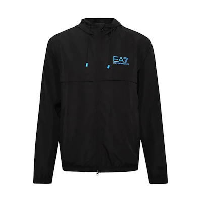 Emporio Armani EA7 Black Zip Hoodie Jacket with Logo Print 3HPB13-PN28Z-1200