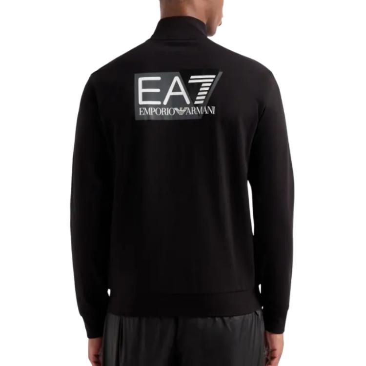 Emporio Armani EA7 Black Zip Jacket with Logo Print Long Sleeves 3DPM61-PJ05Z-1200 圖 4