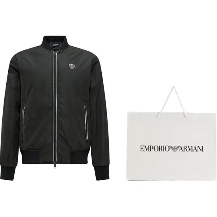 Purchase Emporio Armani EA7 Black Zipper Jacket  FW23 with Logo Design. 8NPB12-PN7LZ-1200