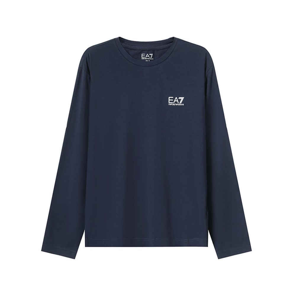 Emporio Armani EA7 Blue Crewneck Pullover Sweatshirt FW24 8NPT28-PJVQZ-1562