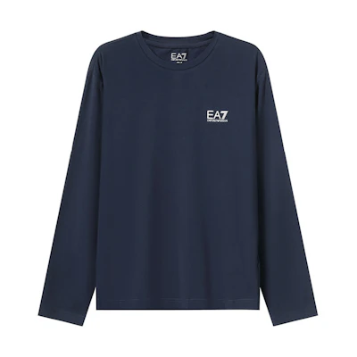 Emporio Armani EA7 Blue Crewneck Pullover Sweatshirt FW24 8NPT28-PJVQZ-1562