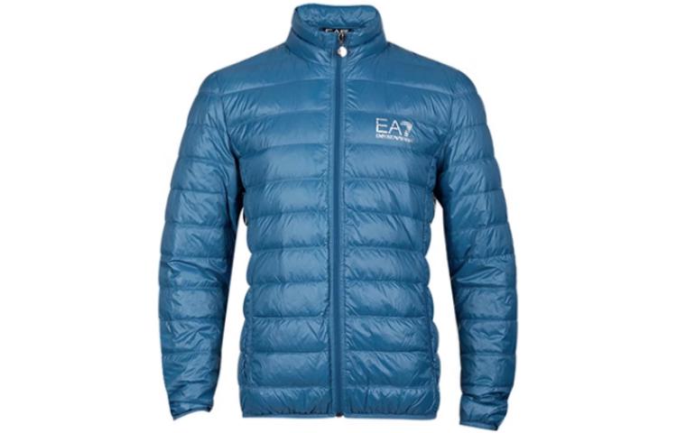 Emporio Armani EA7 Blue Fitted Long-Sleeve Puffer Jacket 8NPB01-PN29Z-1584