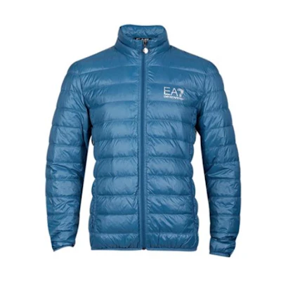 Emporio Armani EA7 Blue Fitted Long-Sleeve Puffer Jacket 8NPB01-PN29Z-1584