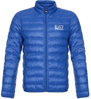EMPORIO ARMANI EA7 Blue Letter Print Lightweight Down Jacket 8NPB01-PN29Z-1598 EMPORIO ARMANI EA7 Blue Letter Print Lightweight Down Jacket 8NPB01-PN29Z-1598