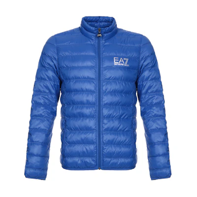 EMPORIO ARMANI EA7 Blue Letter Print Lightweight Down Jacket 8NPB01-PN29Z-1598