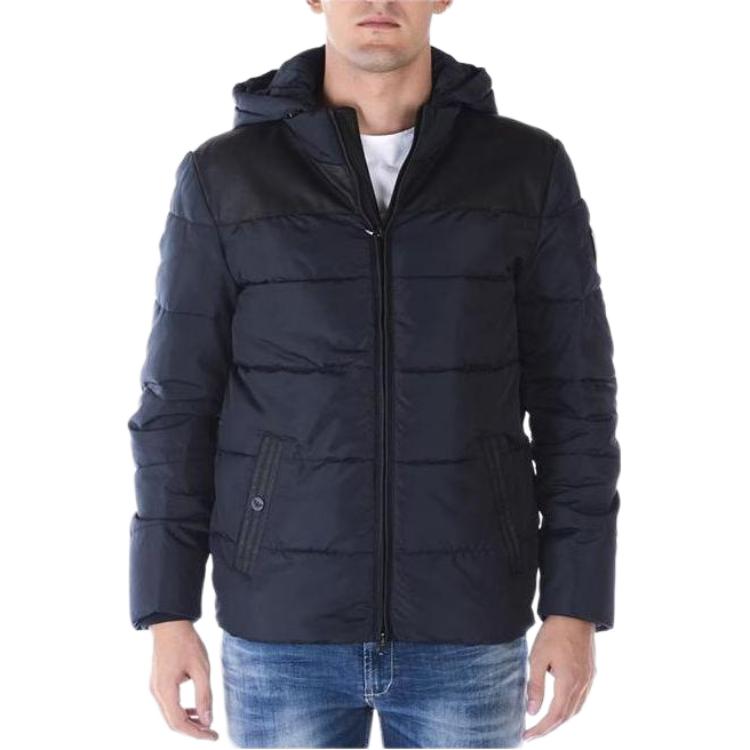 Emporio Armani EA7 Blue Quilted Hooded Cotton Jacket 6YPB19-PN02Z-1578