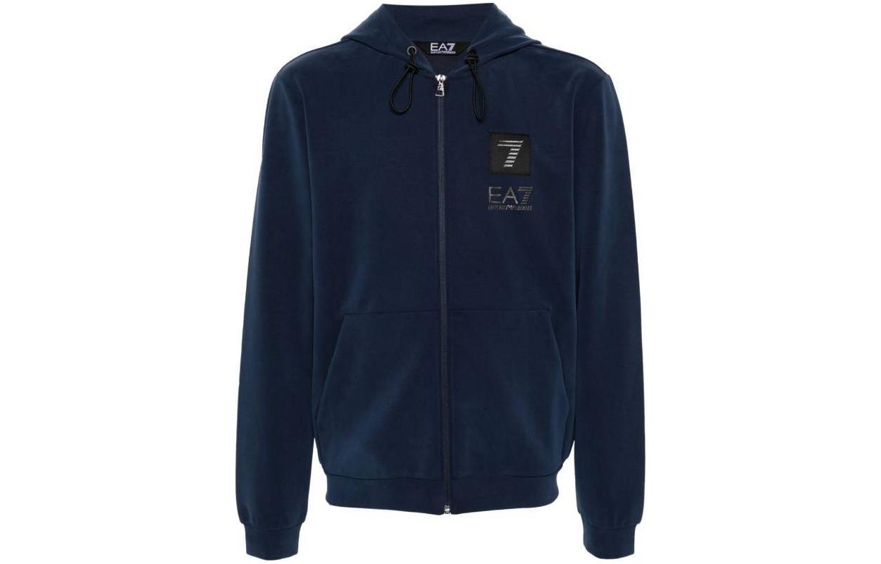 Emporio Armani EA7 Blue Slim Fit Zip-up Hoodie Jacket SS24 6RPM87-PJGEZ-1554