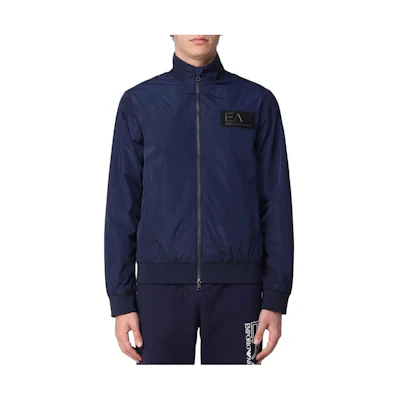 Emporio Armani EA7 Blue Zip-Up Jacket with Logo Print 3LPB38-PNAGZ-1554
