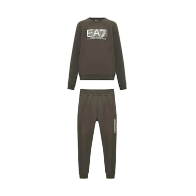Emporio Armani EA7 Brown Crewneck Sweatshirt and Sweatpants Set 6LPV64-PJ07Z-1866