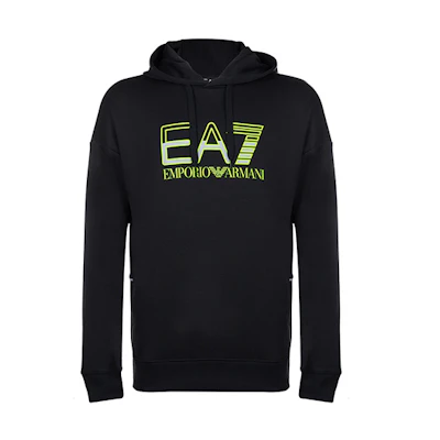 Emporio Armani EA7 Classic Logo Hoodie Black 6KPM73-PJANZ-1200
