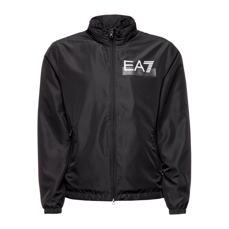 Emporio Armani EA7 Classic Logo Print Long-Sleeve Jacket Black 6GPB31-N28Z-1200