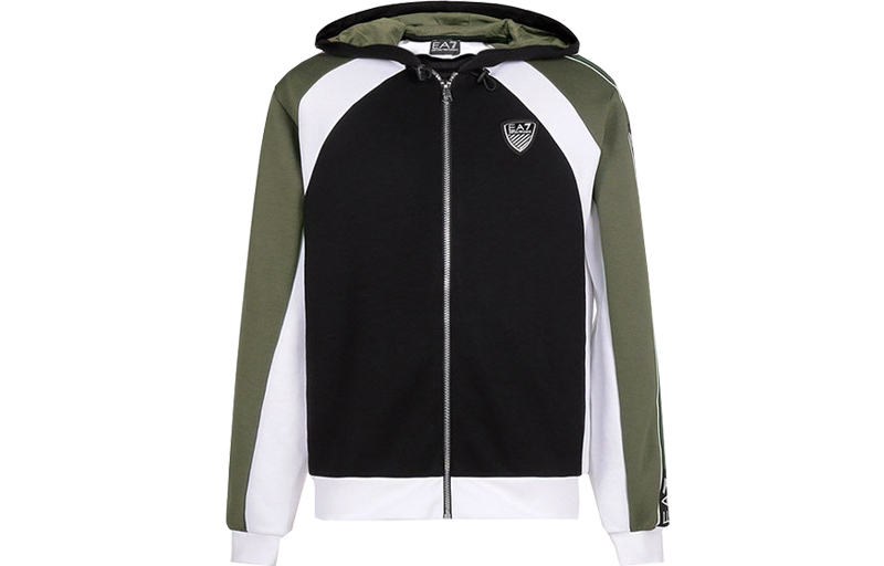 Emporio Armani EA7 Colorblock Hooded Sports Jacket 6HPM01-PJ3MZ-12000