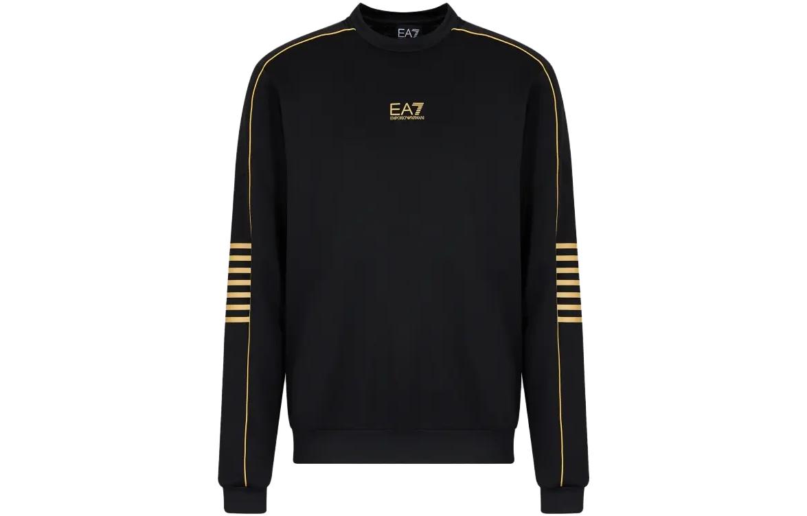 Emporio Armani EA7 Colorblock Letter Print Pullover Sweatshirt 6RPM05-PJ16Z-0208
