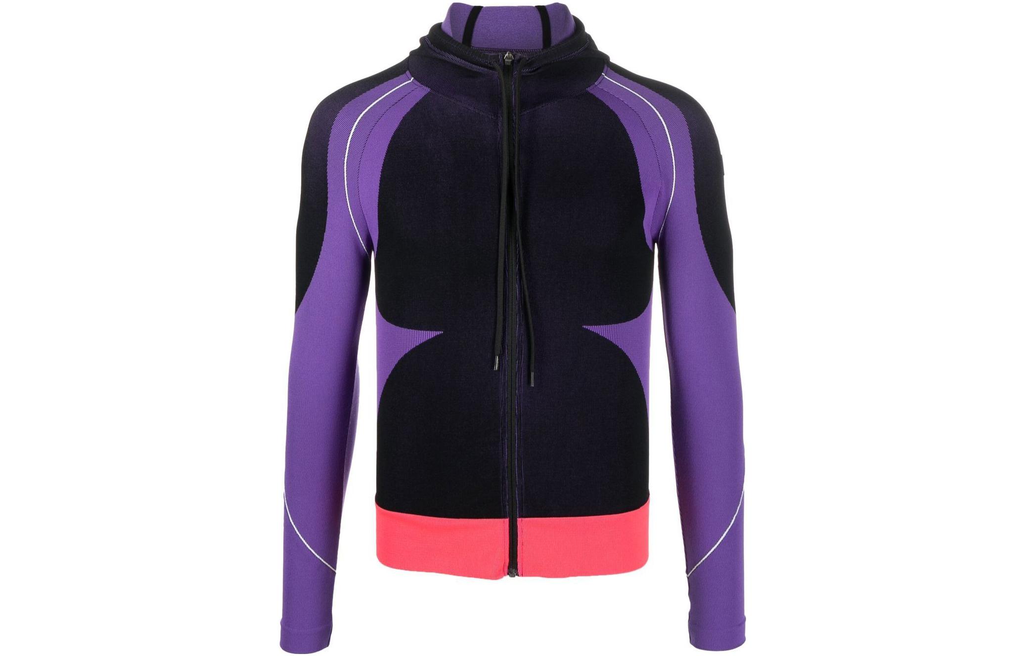 Emporio Armani EA7 Colorblock Logo Hoodie Multicolor Zip-Up Sweatshirt 6LTM35-TJDGZ-0200