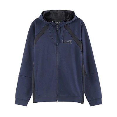 Emporio Armani EA7 Colorblock Logo Print Jacket Navy Blue 3RPM29-PJF3Z-1554