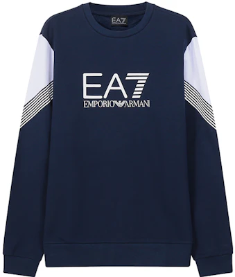 阿玛尼EA7拼色标志海军蓝休闲款套头衫 6LPM55-PJ9FZ-1554 Buy 阿玛尼EA7拼色标志海军蓝休闲款套头衫 6LPM55-PJ9FZ-1554