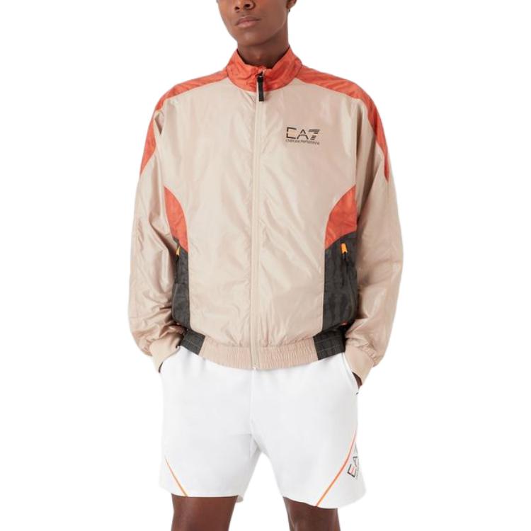 Emporio Armani EA7 Colorblock Logo Zip Jacket Brown Orange Green 3RPB19-PN5ZZ-1722 圖 4