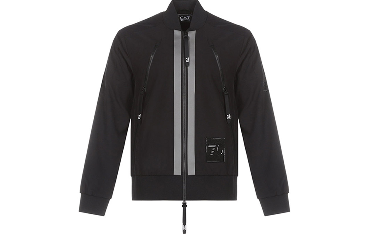 Emporio Armani EA7 Colorblock Zip-Up Jacket - Black 6HPB38-PN6DZ-1200