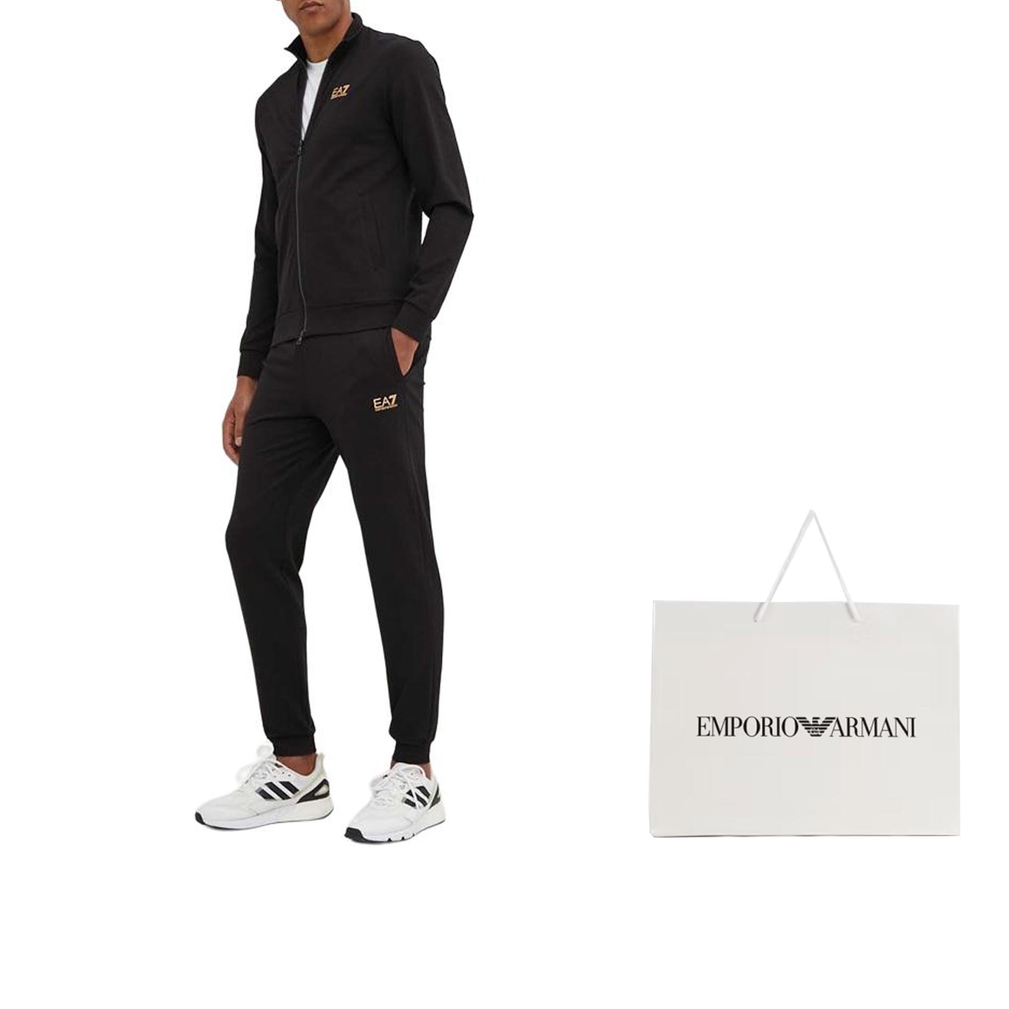 Cheap EMPORIO ARMANI EA7 核心标识黑色标志印花休闲运动套装 8NPV60-PJVRZ-0208