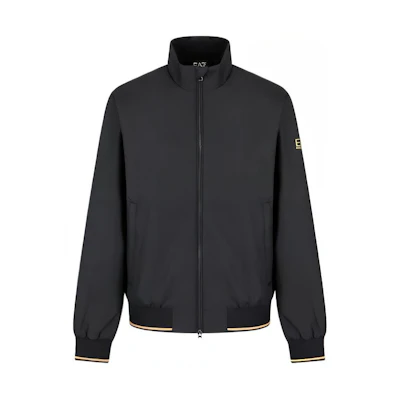 Emporio Armani EA7 Core Identity Black Slim-Fit Zip Jacket for Men 3DPB07-PN27Z-10208