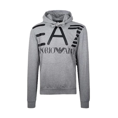 Emporio Armani EA7 Cotton Printed Hoodie Grey 3GPM16-J05Z-3905