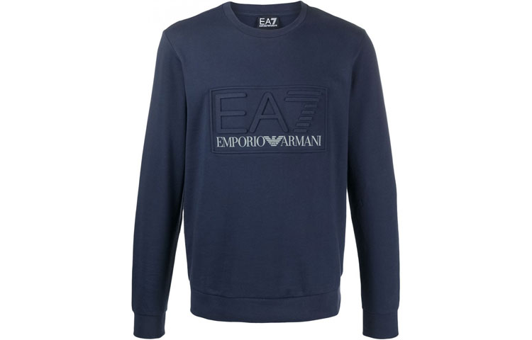 Emporio Armani EA7 Crewneck Pullover Sweatshirt Deep Blue 3HPM30-PJ05Z-1554