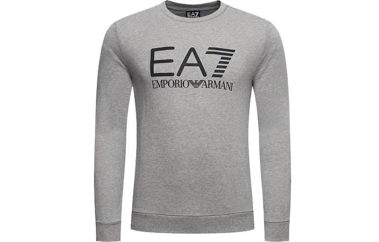 Emporio Armani EA7 Crewneck Sweatshirt Grey Long Sleeve Pullover 3HPM60-PJ05Z-3905