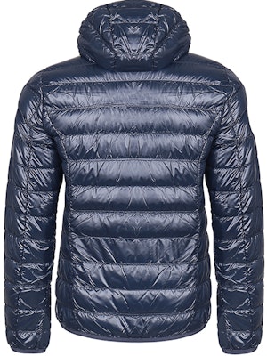 EMPORIO ARMANI EA7 Deep Blue Hooded Down Jacket Winter Collection 8NPB02-PN29Z-1578 Lookbook EMPORIO ARMANI EA7 Deep Blue Hooded Down Jacket Winter Collection 8NPB02-PN29Z-1578