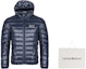 Shop EMPORIO ARMANI EA7 Deep Blue Hooded Down Jacket Winter Collection 8NPB02-PN29Z-1578