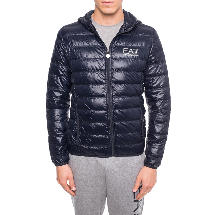 Details for EMPORIO ARMANI EA7 Deep Blue Hooded Down Jacket Winter Collection 8NPB02-PN29Z-1578