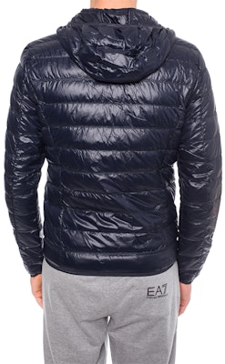 EMPORIO ARMANI EA7 Deep Blue Hooded Down Jacket Winter Collection 8NPB02-PN29Z-1578 Sizing EMPORIO ARMANI EA7 Deep Blue Hooded Down Jacket Winter Collection 8NPB02-PN29Z-1578