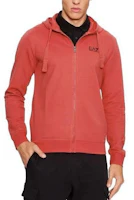 Emporio Armani EA7 Fitted Red Hoodie Full-Zip Jacket 8NPM03-PJ05Z-1462 Emporio Armani EA7 Fitted Red Hoodie Full-Zip Jacket 8NPM03-PJ05Z-1462